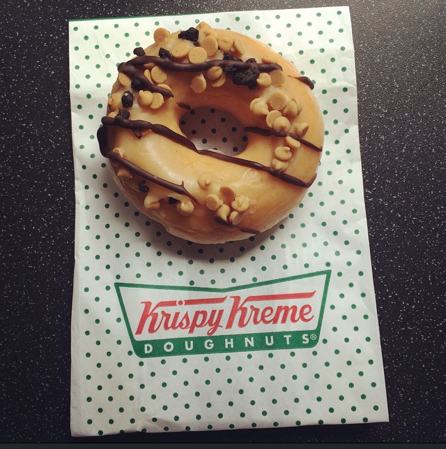 Krispy Kreme Reese's Peanut Butter Crunch Glazed Doughnut