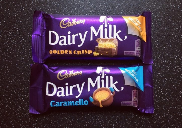 Irish Cadbury Dairy Milk Caramello & Golden Crunch Nibbles 'n' Scribbles