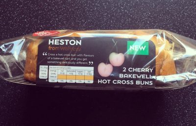 Heston Cherry Bakewell Hot Cross Bun