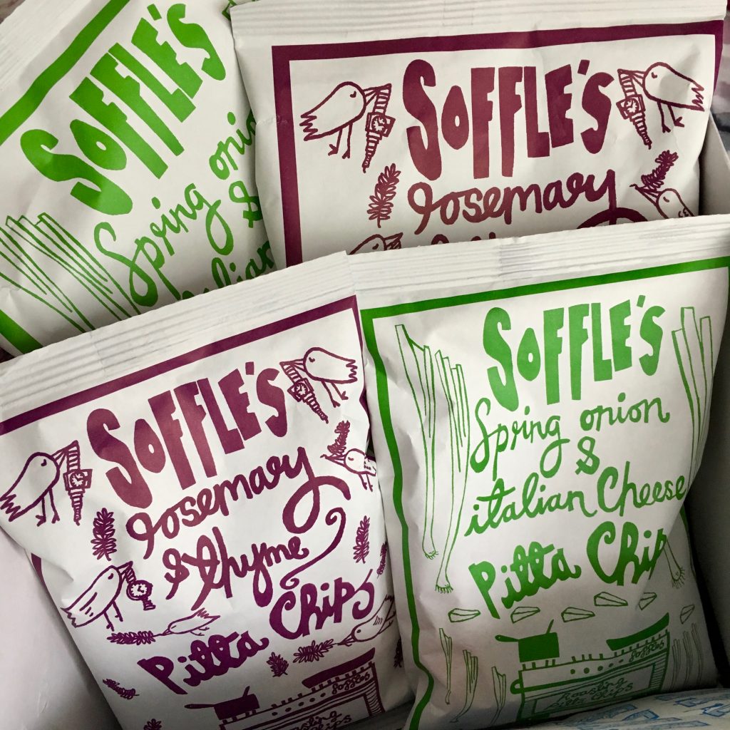 Soffle's Pitta Chips Rosemary & Tyme and Spring Onion & Italian Cheese