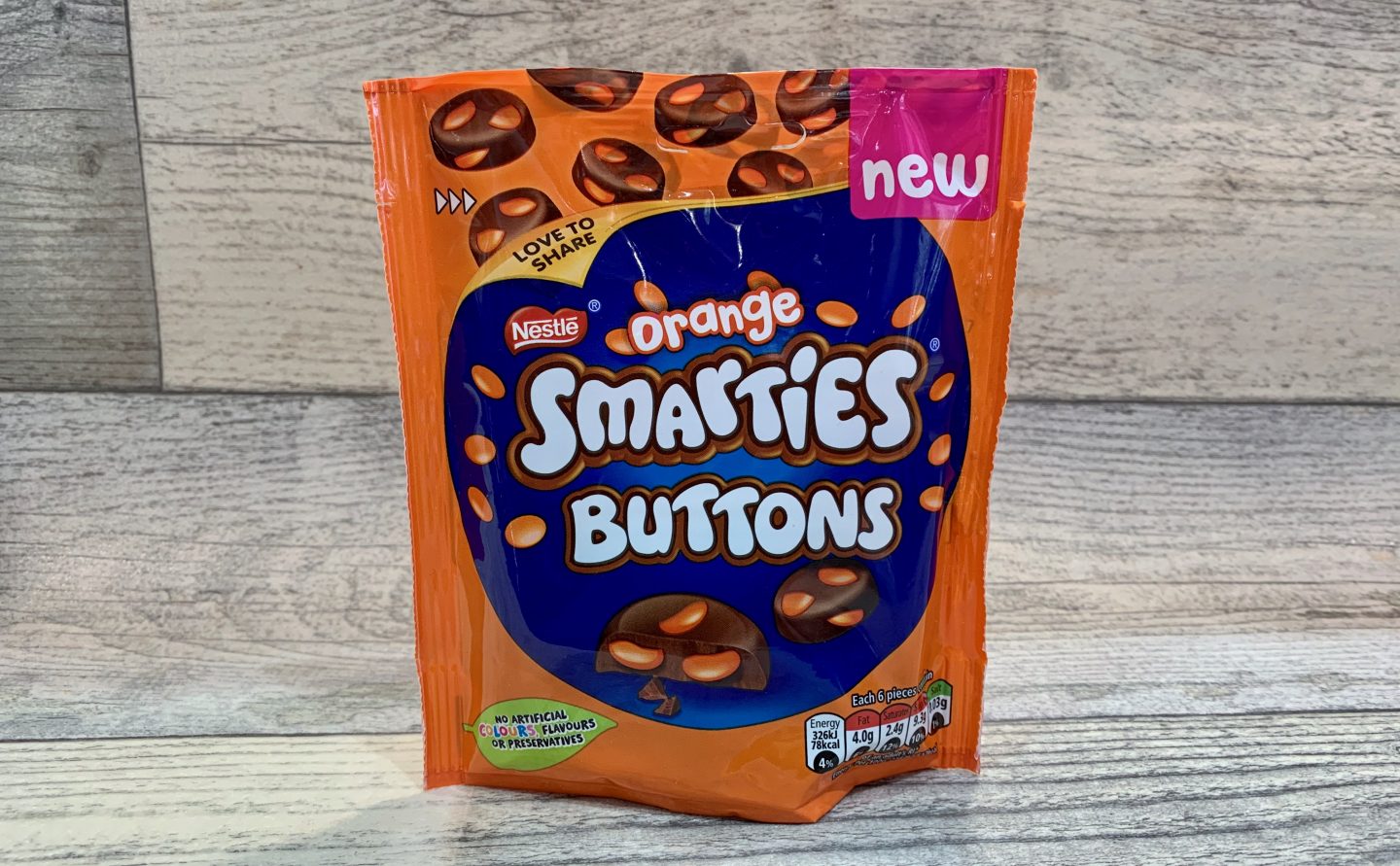 Orange Smarties Buttons