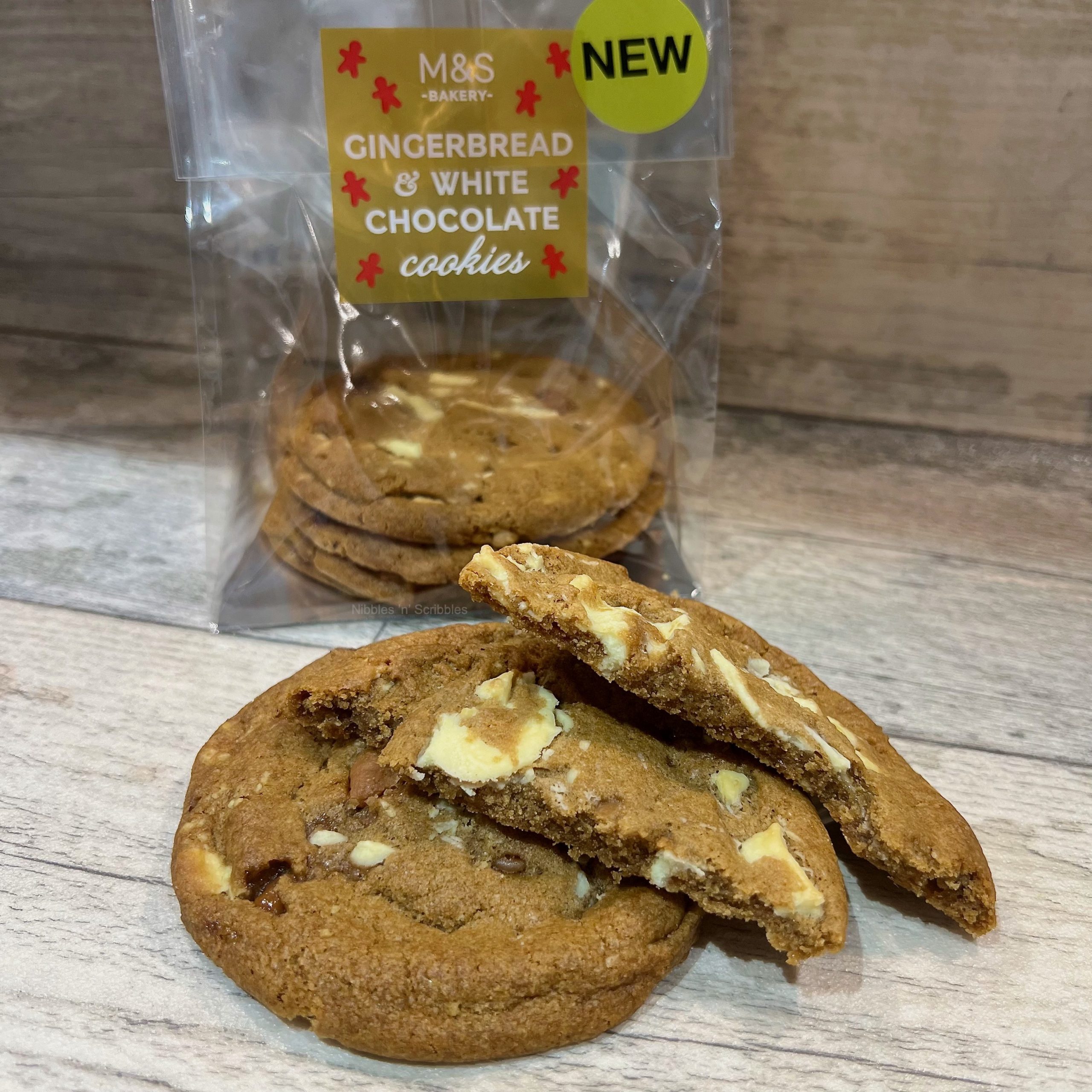 Marks and Spencer Gingerbread and White Chocolate Cookies
